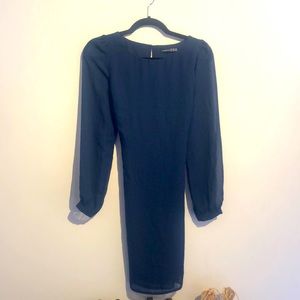 Navy Long-sleeve Dress